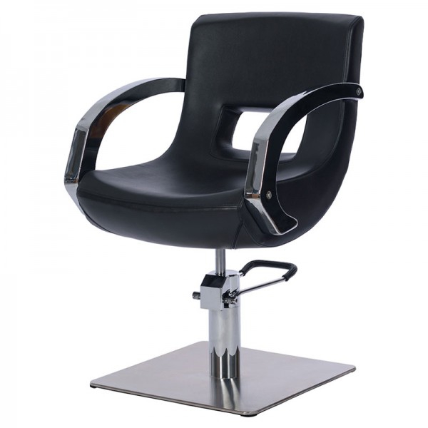 Bacall Barber Chair: Verchromte Armlehnen