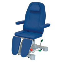 Fußpflegestuhl: hydraulische Höhenverstellung, elektrische Sitzneigung, gasverstellbare Rückenlehne und Fußstütze (Farben erhältlich)