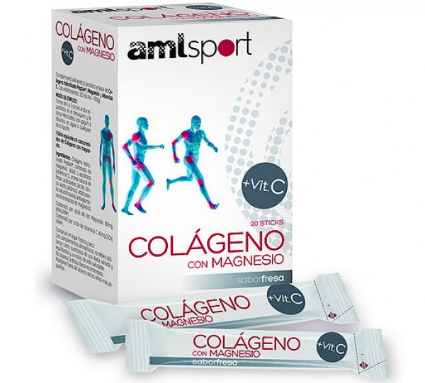 Collagen mit Magnesium, Stick mit Erdbeergeschmack Aml Sport