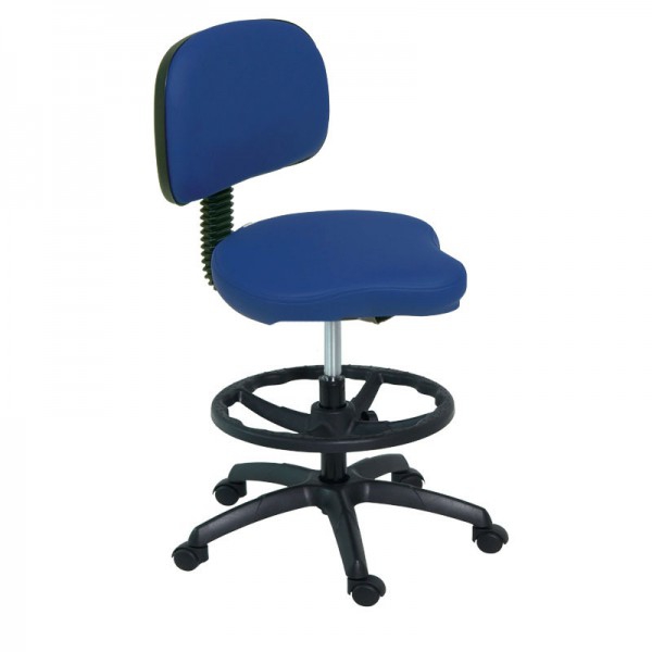 Hoher Fahrradhocker Kinefis Economy mit Rückenlehne: Höhe 59 - 84 cm, Gasfeder und Fußring (verschiedene Farben erhältlich) Hoher Fahrradhocker Kinefis Economy mit Rückenlehne: Höhe 59 - 84 cm, Gasfeder und Fußring (verschiedene Farben erhältlich)