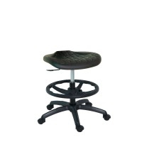 Kinefis Economy Hocker aus Polyurethan: Rückenfrei, mit Fußring und hoher Höhe von 59 - 84 cm Kinefis Economy Hocker aus Polyurethan: Rückenfrei, mit Fußring und hoher Höhe von 59 - 84 cm