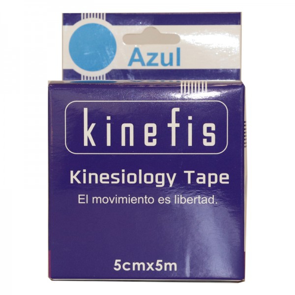 Neuromuskuläre Bandage - Kinefis Kinesiology Tape Blau 5 cm x 5 Meter Neuromuskuläre Bandage - Kinefis Kinesiology Tape Blau 5 cm x 5 Meter
