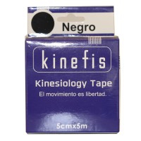 Neuromuskuläre Bandage - Kinefis Kinesiology Tape Schwarz 5 cm x 5 Meter