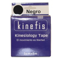 Neuromuskuläre Bandage - Kinefis Kinesiology Tape Schwarz 5 cm x 5 Meter Neuromuskuläre Bandage - Kinefis Kinesiology Tape Schwarz 5 cm x 5 Meter