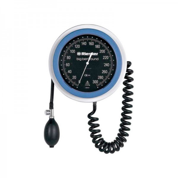 Riester Big Ben Rundwand-Aneroid-Blutdruckmessgerät, Erwachsene Klettmanschette Riester Big Ben Rundwand-Aneroid-Blutdruckmessgerät, Erwachsene Klettmanschette