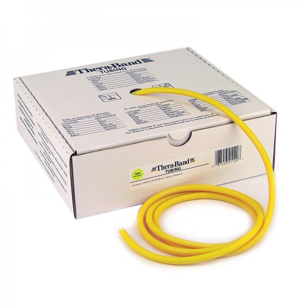 Thera Band Tubing 7,5m: Weiche Widerstandslatexschläuche - Gelbe Farbe Thera Band Tubing 7,5m: Weiche Widerstandslatexschläuche - Gelbe Farbe