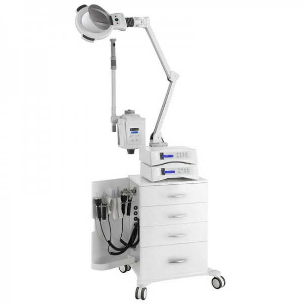 Multifunktionsturm mit fünffacher Vergrößerungslupe und Kpsule-Verdampfer: Vier Schubladen und zwei Seitentüren Multifunktionsturm mit fünffacher Vergrößerungslupe und Kpsule-Verdampfer: Vier Schubladen und zwei Seitentüren