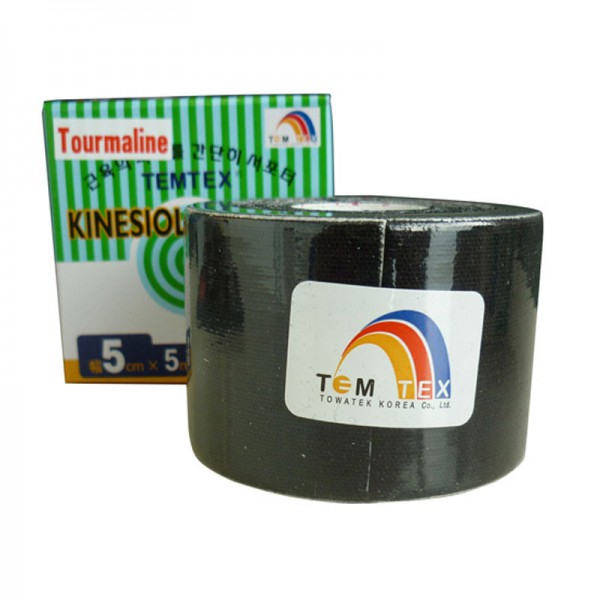 Kinesiologie Tape Turmalin Schwarz (5cm x 5m)